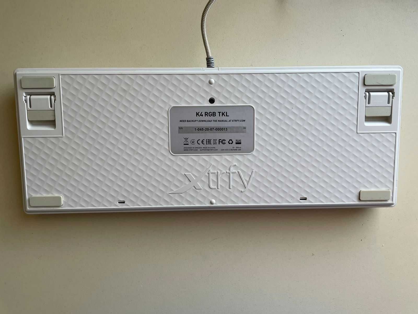 Б/У Игровая белая механическая клавиатура Xtrfy k4 Rgb Tkl White: 10 ...