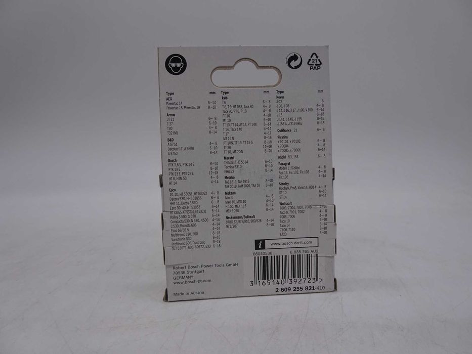 Capse de sarma Bosch 2609255821, tip 53 de 10 mm, buc. 1000