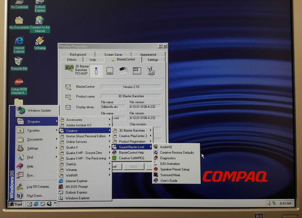 Compaq Deskpro EN SFF S370 - Creative, 3dfx -  colectie, retro