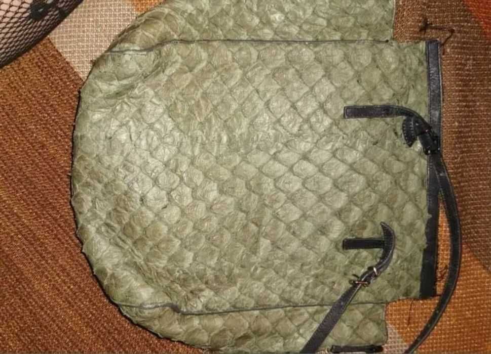 Geanta din piele naturala, pirarucu, Osklen