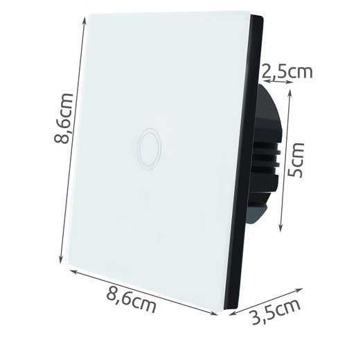 Стъклен ключ за осветление с тъч контрол