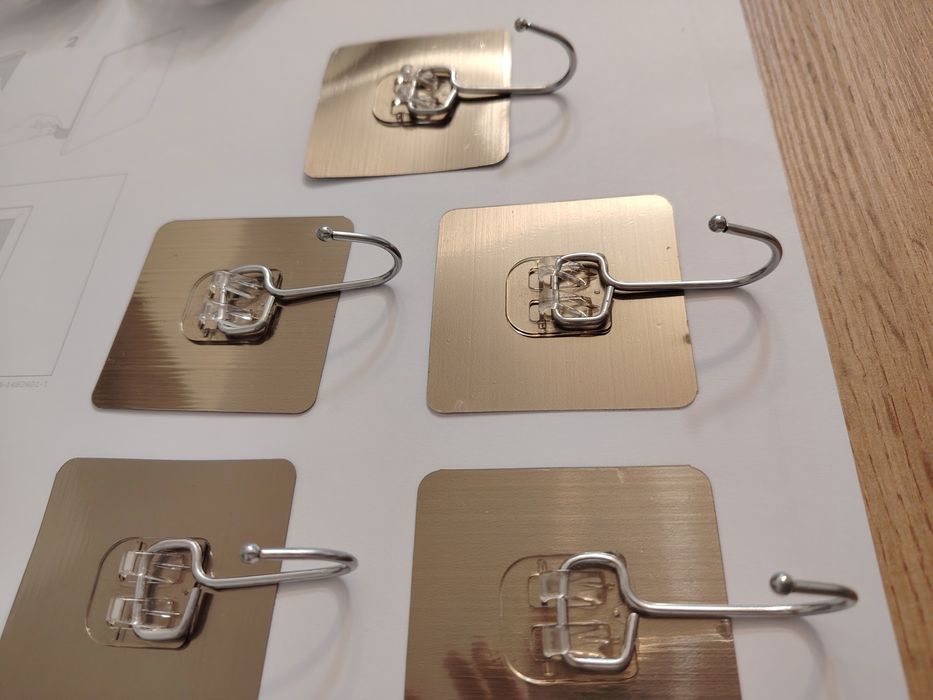 Set 5 suporti de perete /cârlige autoadezive baie, bucătărie