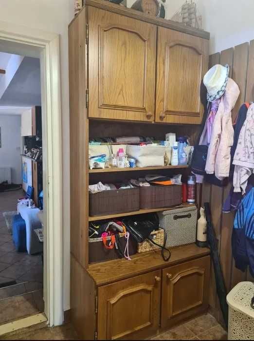 Biblioteca + dulap + noptiera din lemn in stare buna