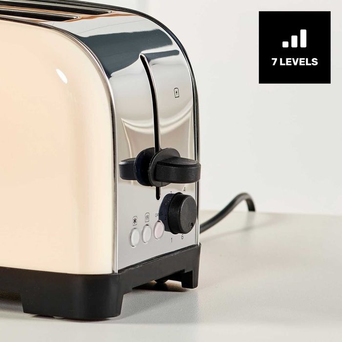 Тостер Taurus Vintage Cream, 1400W, Дълги Слота