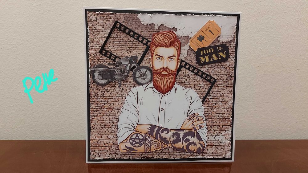 Персонализирана картичка за мъж или жена, ръчно изработена