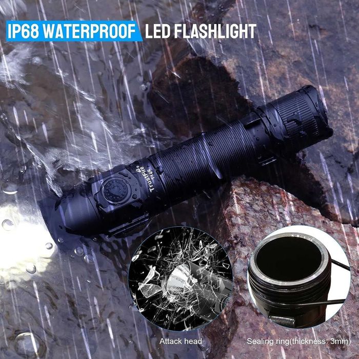 Lanternă tactică Trustfire T10R, LED reîncărcabilă tip C , 1800lm