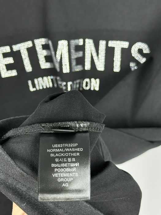 VETEMENTS Rhiatones T-shirt | Vetements Tricou cu Strasuri