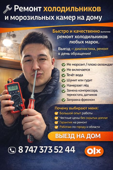 Ремонт холодильников и морозильных камер