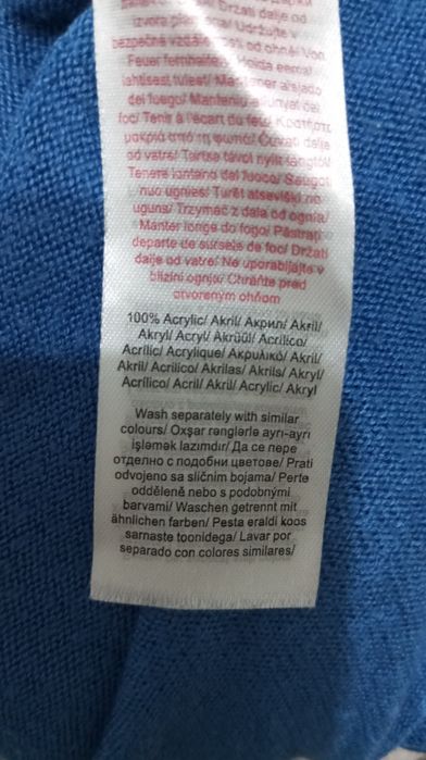 Тъмносин дамски пуловер