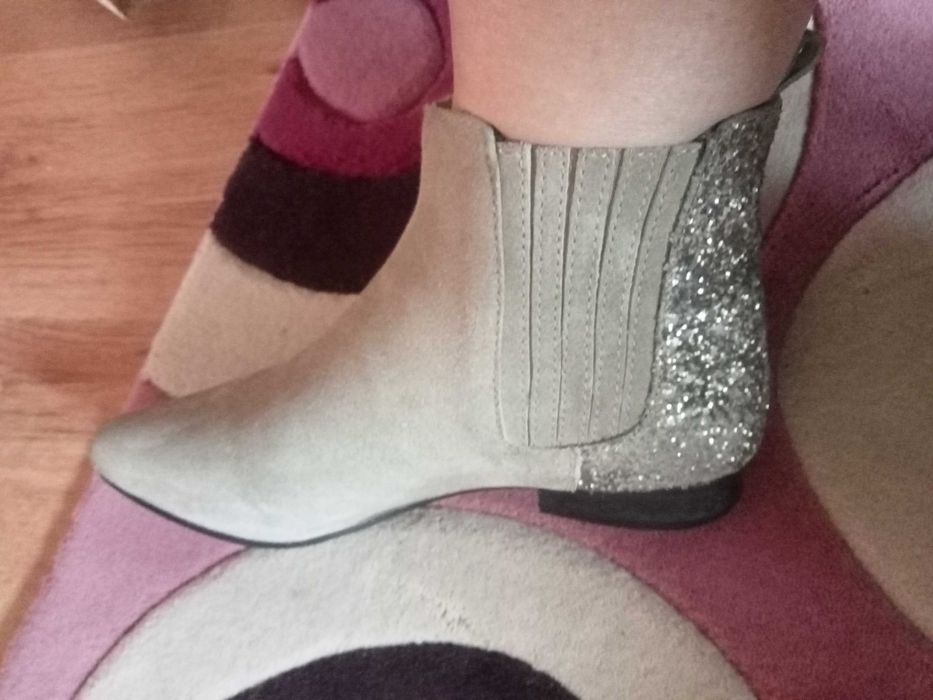 Ghetuțe Pepe Jeans, 37, piele întoarsă/ Palton/Jacheta  primavara 44/48/  sacou gri, clasic, lana, 42