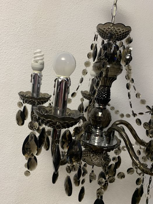 Candelabru negru /fumuriu