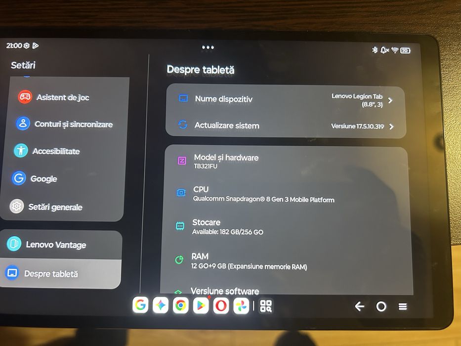 Tableta lenovo legion tab 3 12/256 gb