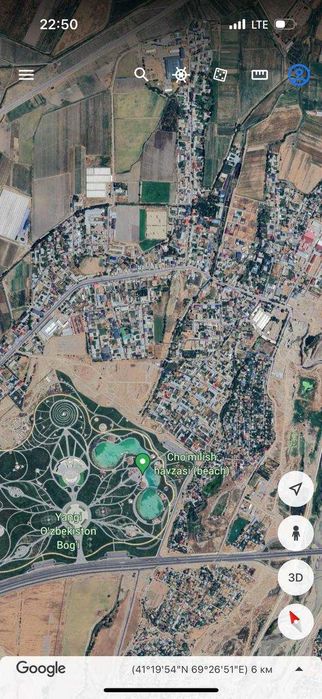 М.Улуғбек тумани Янги Ўзбекистон боғи томон 6 сотих ер срочно сотилади