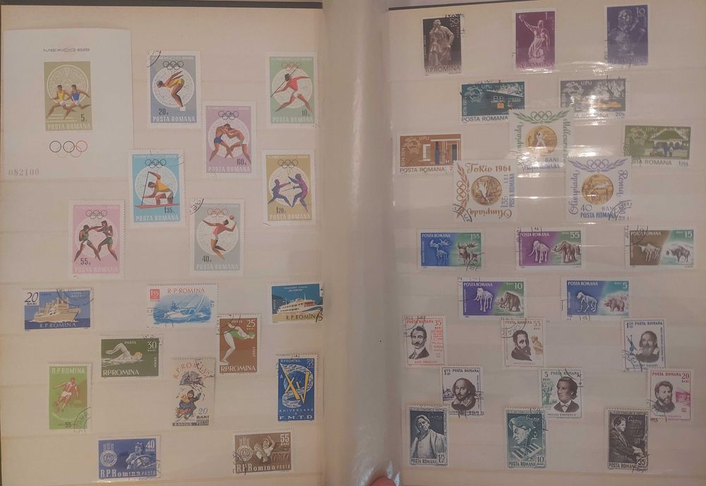Clasor format A4 cu timbre si colite romanesti + BONUS