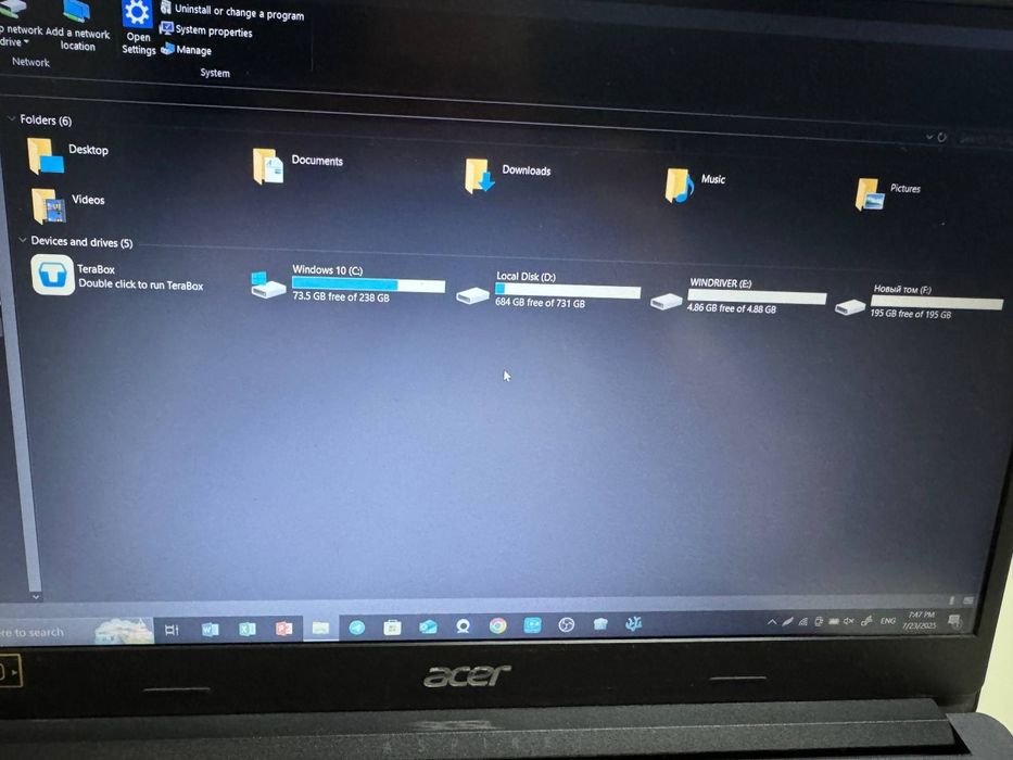 Acer Aspire 3 (Intel-i5, 1TB HDD+256GB SDD, 8GB RAM)