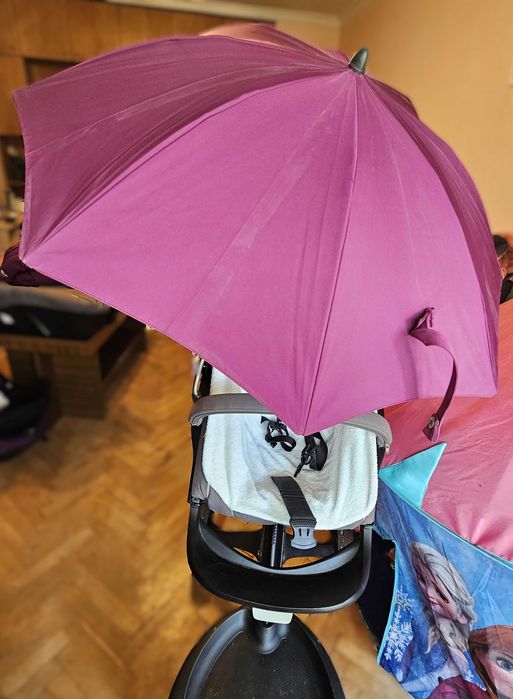 Детска количка Stokke XPLORY Koral 0-6м и кош 6м+ с допълнителни сетове и Столче за кола