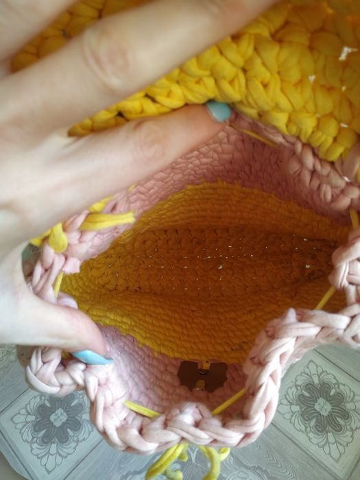 Детский рюкзак из пряжи