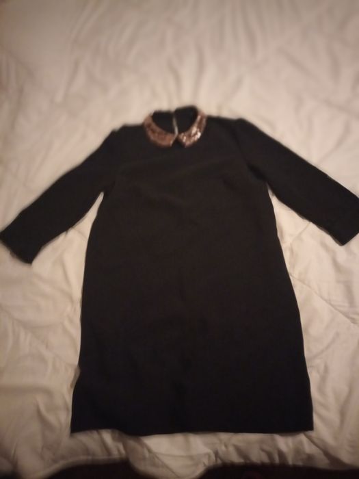 Rochie cu maneca lunga  eleganta neagra marimea M