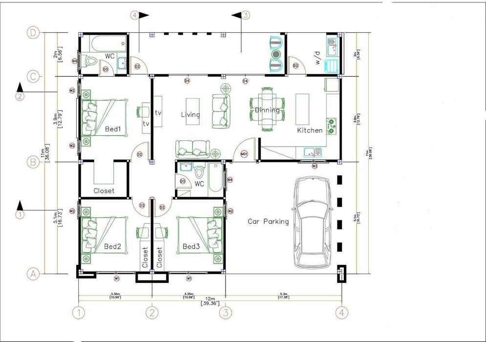 Kit casa lemn 132 mp