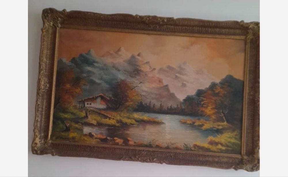 Tablou pictat pe panza 1 m cu 66 cm