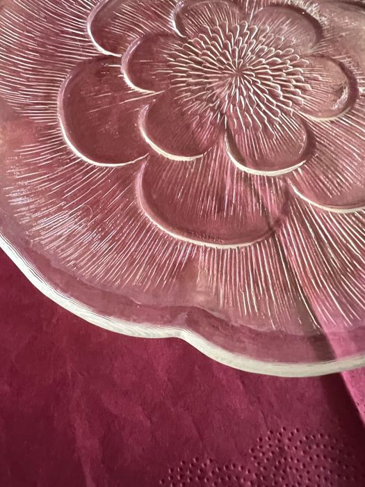 Стъклен сервиз за десерт 6бр. чинии - Нов