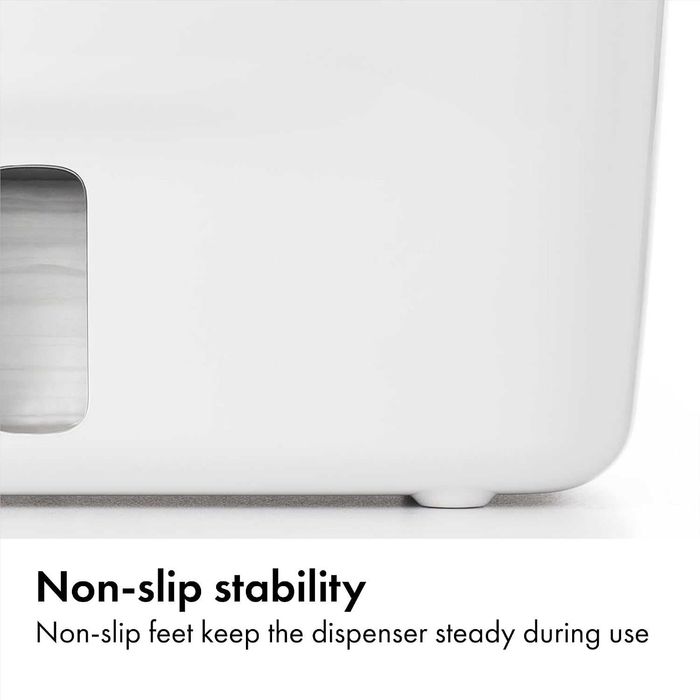 OXO TOT Perfect Pull Wipes Dispenser – Дозатор за влажни кърпички с тежка плоча, за използване с една ръка, сив
