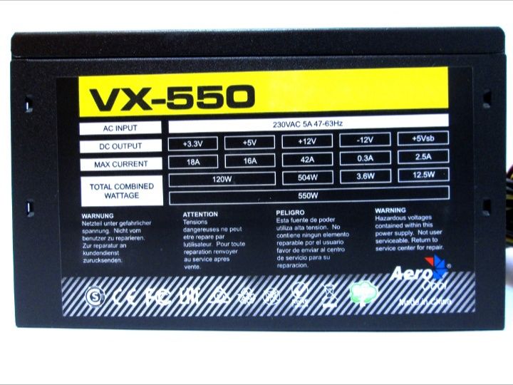 Блок питания Aerocool VX 550w