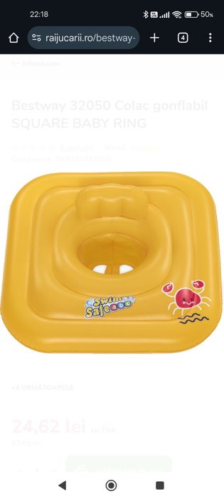 Vând colac bebeluși swim safe