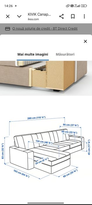 2 canapele kivik Ikea 3 și 2 locuri