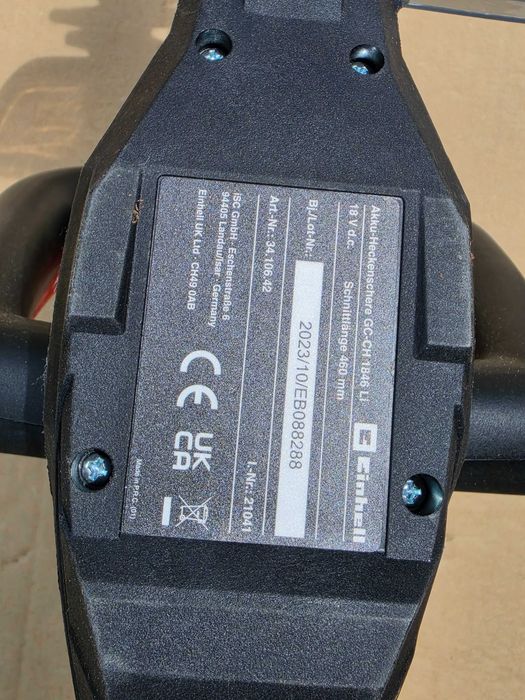 Masina de tuns gard viu pe acumulator Einhell GC-CH 1846 Li-Solo