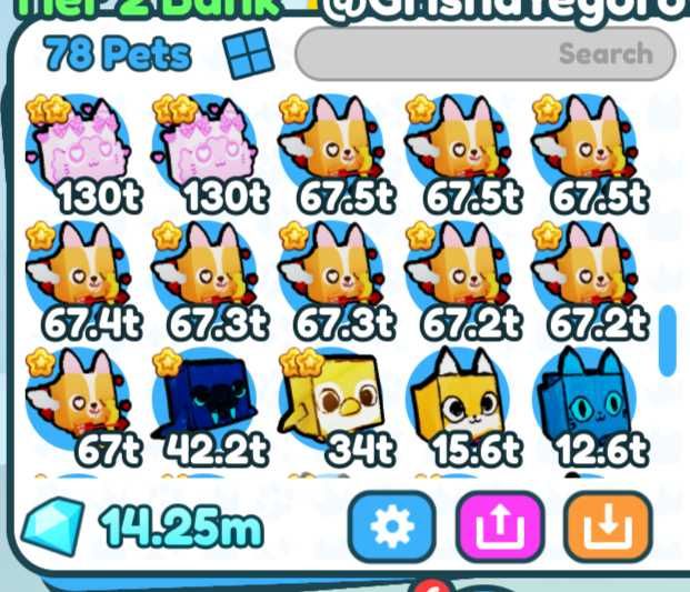 Продам питомцев в Pet Simulator X (читайте описание)