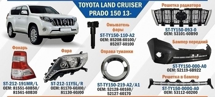 TOYOTA LAND CRUISER ( 100-200-PRADO ) (в оригинале и дубликат)