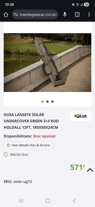 Vand husa pescuit stationar Solar Undercover Green