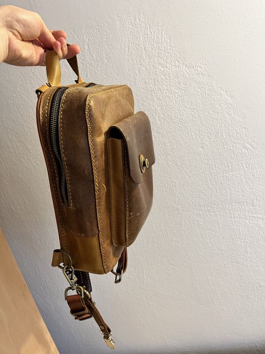 Ghiozdan din piele naturală de vițel