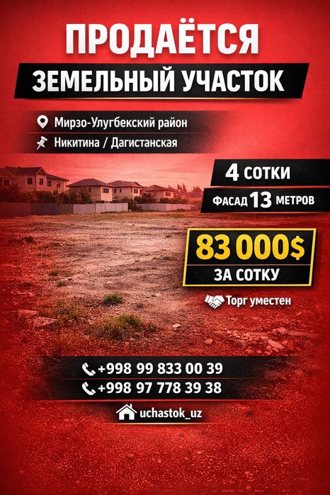 Никитина, Дагистанская,  Продается земельный участок 4-сотки