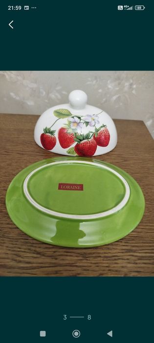 Маслёнка фарфоровая