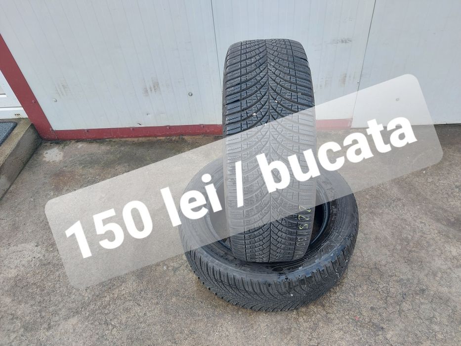 150 lei bucata! Doua anvelope ALLSEASONS 225 55 17C Goodyear dot 2022
