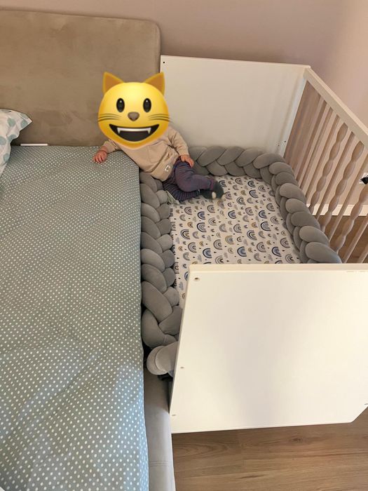Patut ikea myllra + saltea + protectie + cearsafuri