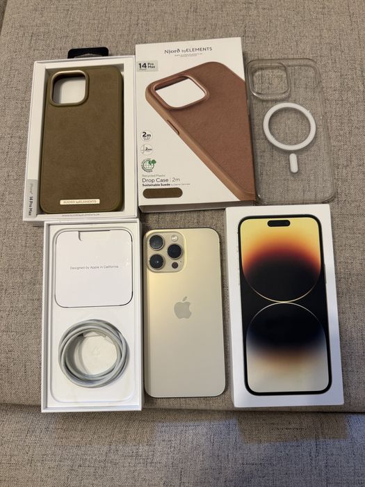 iphone 14 pro max 512gb gold, impecabil, full box