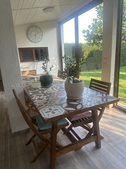 Masa terasa cu 8 scaune