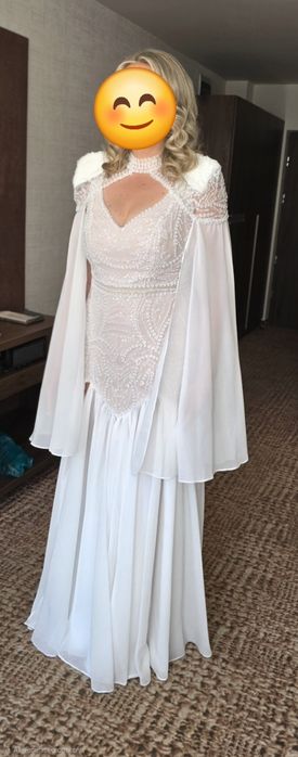 Rochie mireasa unicat perle si paiete