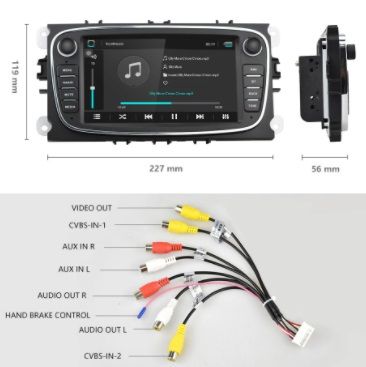 Мултимедия 7" Android 13 за FORD Focus Mondeo Transit Kuga CARPLAY C