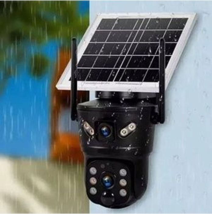 4G sim kartali quyosh panel kamera PTZ smart 360 kamera solar kamera