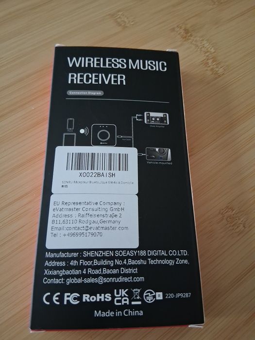 Adaptor audio bluetooth 5.3 wireless music receiver auto