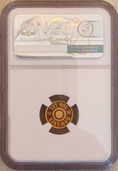 Moneda istoria aurului BNR Vulturul de la Apahida, gradata NGC PF 69