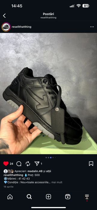 Adidasi negri piele 44