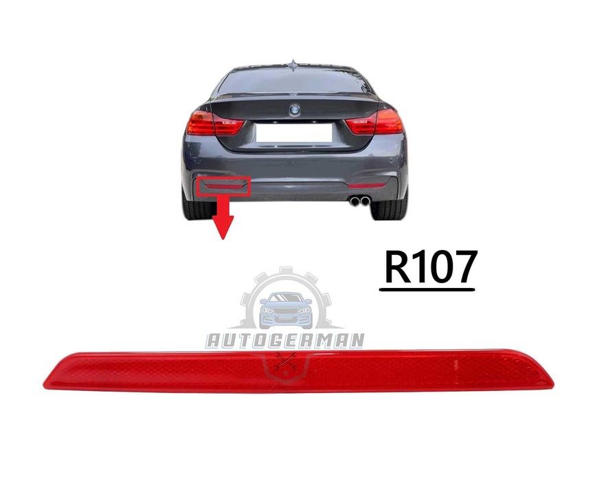 Рефлектор за BMW 4 Серия F32 F33 F36 (2013-2020) M Броня reflektor M пакет stop M броня BMW 4 Series отражател стоп задна броня капачезадна броня