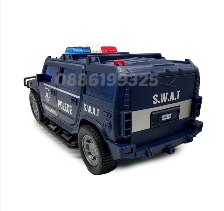 Детска касичка за пари Полицейска кола, за монети и банкноти