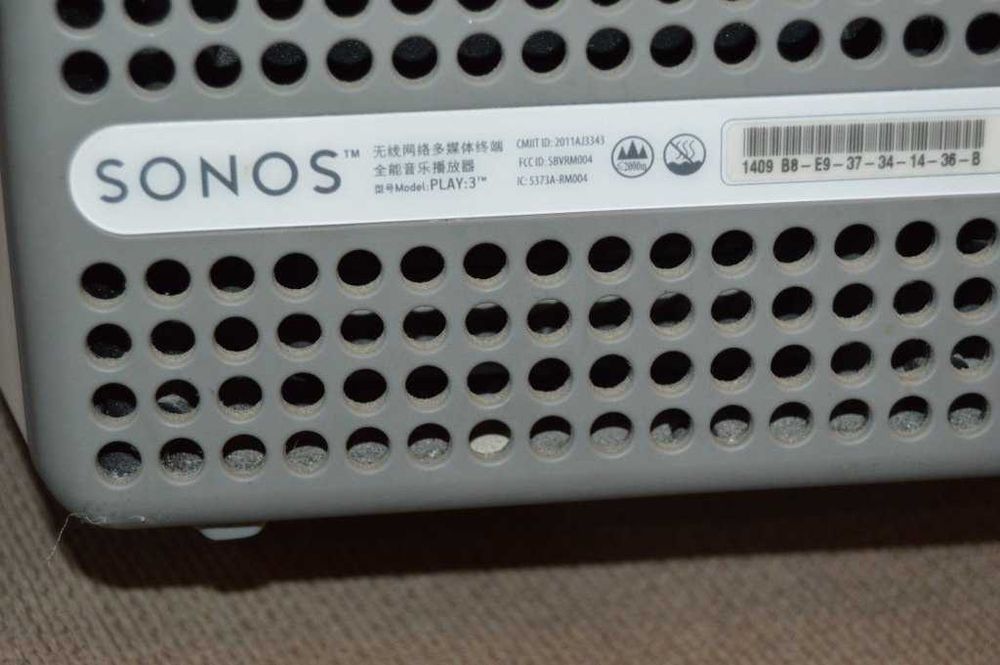 Boxa wireless inteligenta Sonos Play 3 alba cu cablu inclus