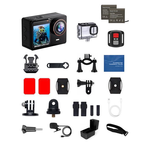 Екшън камера C36 - 4K/60FPS С WIFI водоустойчива до 30 m /SPK065/